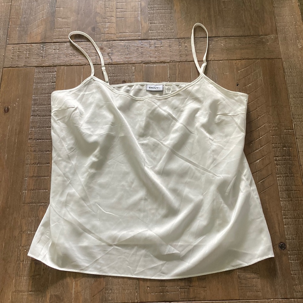 DKNYC Adjustable Spaghetti Strap Tank (white)